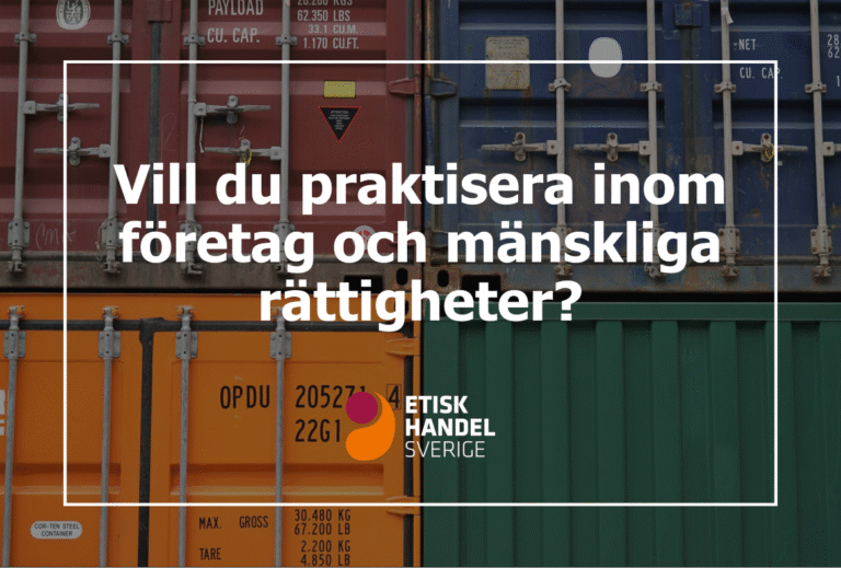 Praktikant till Etisk Handel Sverige våren 2026