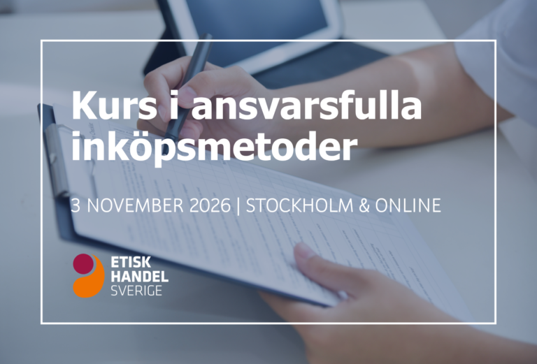 Kurs i ansvarsfulla inköpsmetoder