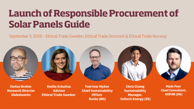 Launch of Responsible Procurement of Solar Panels Guide