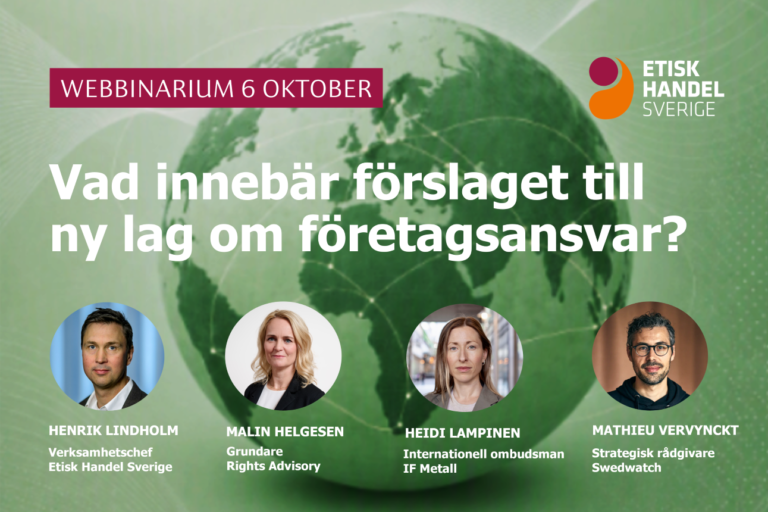 Webbinarium: Vad innebär förslaget till ny lag om företagsansvar?